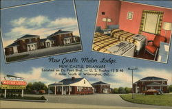 New Castle Motor Lodge Postcard