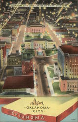 Oklahoma City Civic Center by Night Postcard Postcard