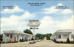 United Hotel Court New Orleans, LA Postcard Postcard