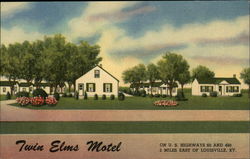 Twin Elms Motel Postcard