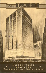 Hotel Taft New York, NY Postcard Postcard