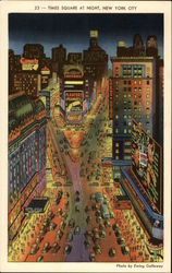 Times Square at Night Postcard