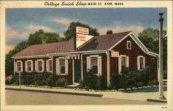 Cottage Snack Shop Ayer, MA Postcard Postcard