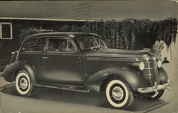 1937 Pontiac 6, Two Door Sedan Postcard