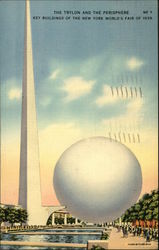 The Trylon and Perisphere Postcard