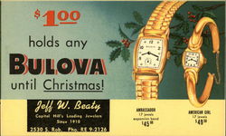 Bulova Watches Postcard