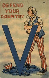 Defend Your Country Patriotic Postcard Postcard