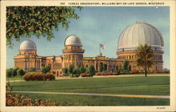 Yerkes Observatory, Williams Bay on Lake Geneva Wisconsin Postcard Postcard