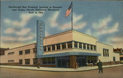 Greyhound Bus Terminal Baltimore, MD Postcard Postcard