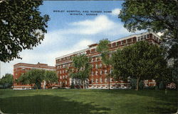 Wesley Hospital and Nurses Home Wichita, KS Postcard Postcard