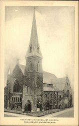 The First Universalist Church Providence, RI Postcard Postcard