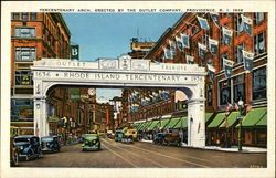 Tercentenary Arch Providence, RI Postcard Postcard