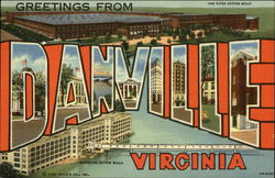 Greetings from Danville Virginia Postcard Postcard