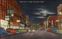 Main Street by Night Postcard