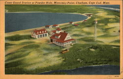 Coast Guard Station at Powder Hole, Monomoy Point Chatham, MA Postcard Postcard