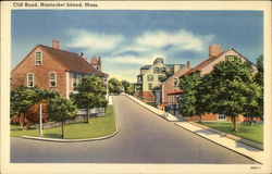 Cliff Road Nantucket, MA Postcard Postcard