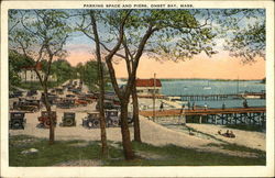 Parking Space and Piers Onset, MA Postcard Postcard