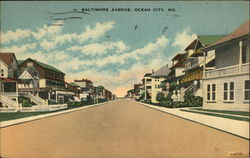 Baltimore Avenue Ocean City, MD Postcard Postcard