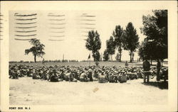 Soldiers Sitting in Field Postcard