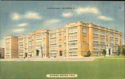 High School showing Bauerle Field Paterson, NJ Postcard Postcard