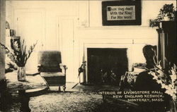 Interior of Livingstone Hall, New England Keswick Postcard