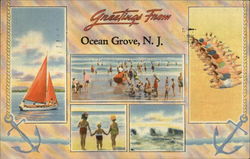 Greetings from Ocean Grove New Jersey Postcard Postcard