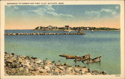 Entrance to Harbor and First Cliff Postcard