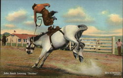 John Smith Leaving "Snakes" Rodeos Postcard Postcard