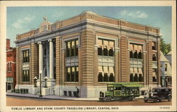 Public Library and Stark County Traveling Library Canton, OH Postcard Postcard