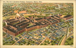 The BF Goodrich Rubber Company, Akron, Ohio Postcard