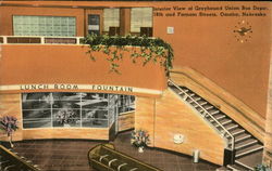 Interior View of Greyhound Union Bus Depot Postcard