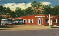 Union Bus Depot Marshalltown, IA Postcard Postcard