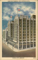 Union Bus Terminal and Pickwick Hotel Kansas City, MO Postcard Postcard