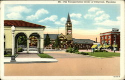 The Transportation Center of Cheyenne, Wyoming Postcard Postcard