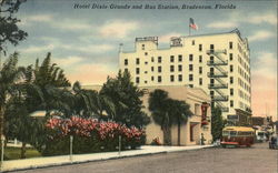 Hotel Dixie Grande and Bus Station Postcard