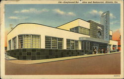 Greyhound Bus Station and Restaurant Postcard