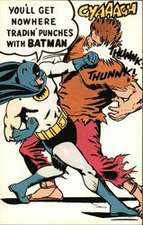 Batman Batgram - You'll Get Nowhere Tradin' Punches With Batman Children Postcard Postcard