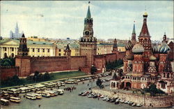 Red Square and Saint Basil's Cathedral Moscow, Russia Postcard Postcard