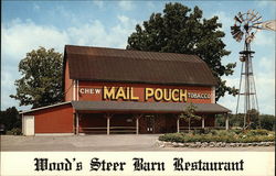 Wood's Steer Barn Restaurant Upper Sandusky, OH Postcard Postcard