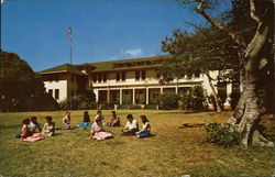 Maunaolu College, 1861 Administration Building 1950 Postcard