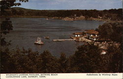 Wildman's Landing Pavilion, Bathing Beach, Candlewood Lake Danbury, CT Postcard Postcard