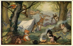 Kittens' Camp by Molly Brett Postcard