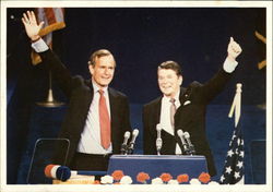 Ronald Reagan and George H. W. Bush Postcard