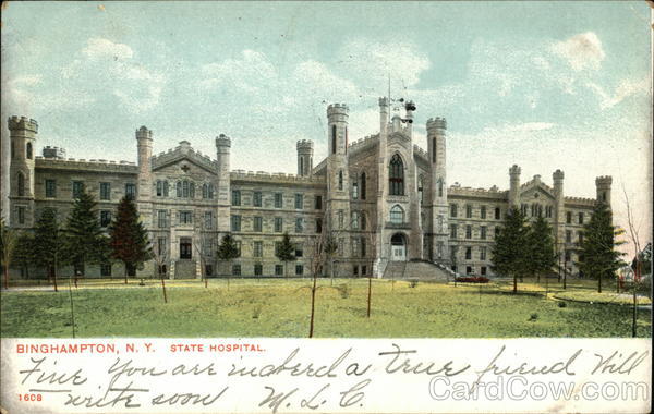 State Hospital Binghamton NY   Card00933 Fr 