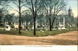 Lake View Cemetery Postcard