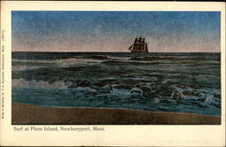 Surf at Plum Island Postcard