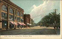 Main Street Looking East Postcard