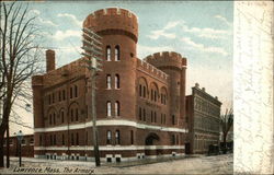 The Armory Lawrence, MA Postcard Postcard