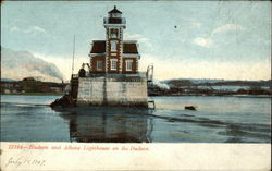 Hudson and Athens Lighthouse on the Hudson Lighthouses Postcard Postcard