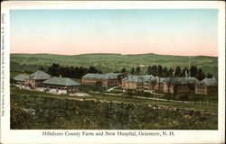 Hillsboro County Farm and New Hospital Grasmere, NH Postcard Postcard